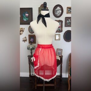 Red Sheer Vintage Apron